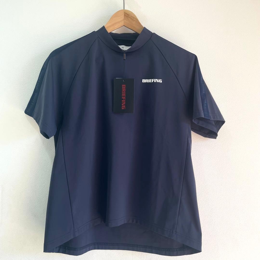 新品 ブリーフィングゴルフ ロゴラインリラックスフィットモックネック