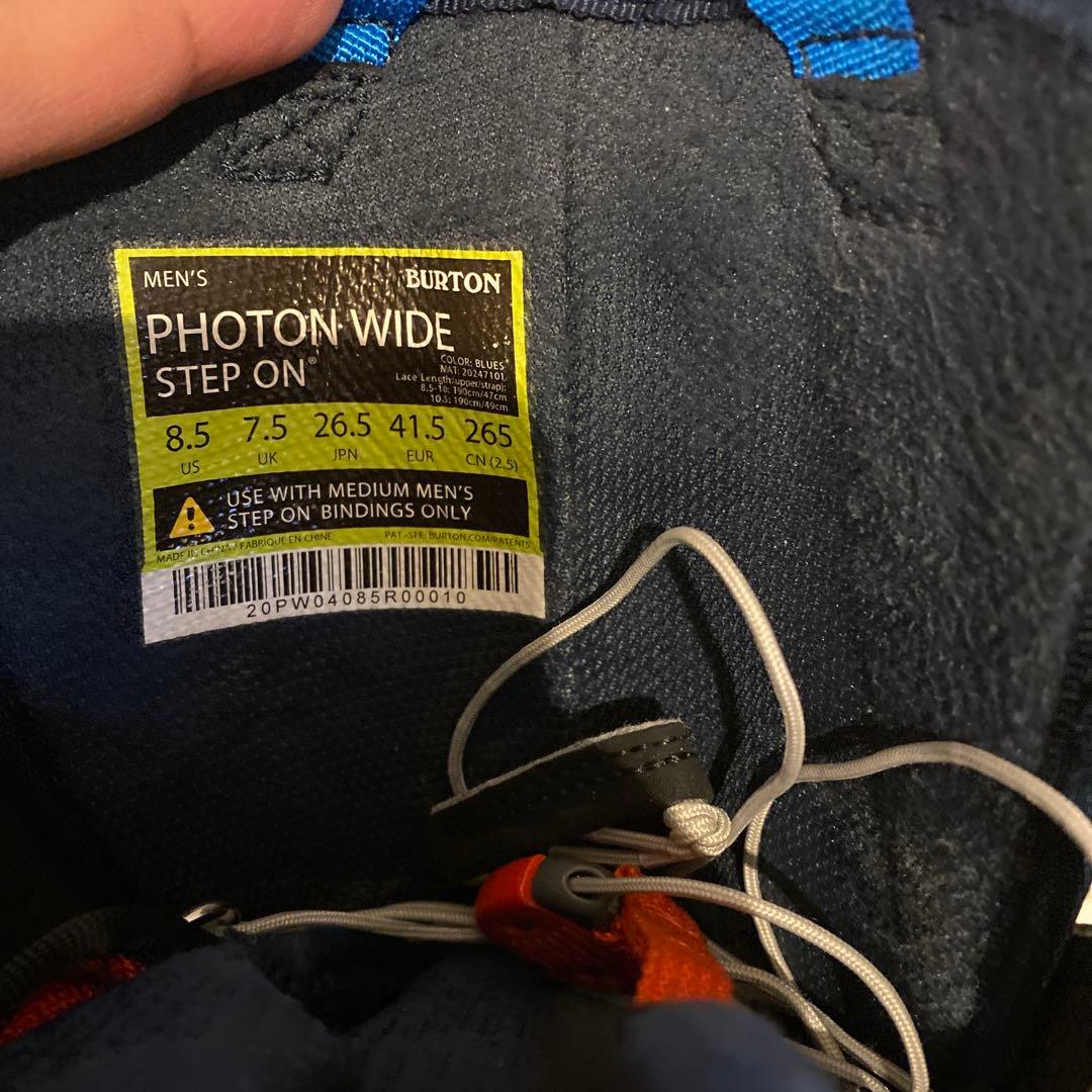 【26.5cm】 BURTON PHOTON WIDE STEPON バイン付き