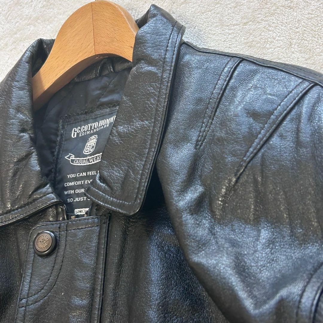 90s フライトジャケット 本革 黒 Lサイズ A-2 レザージャケット 羊革