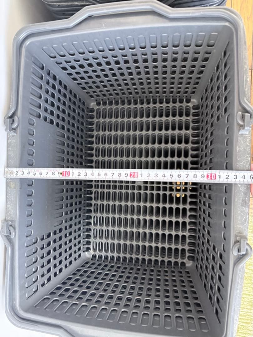 業務用 買い物かご35個＋キャスター台2台セット 店舗用品 中古 - 店舗