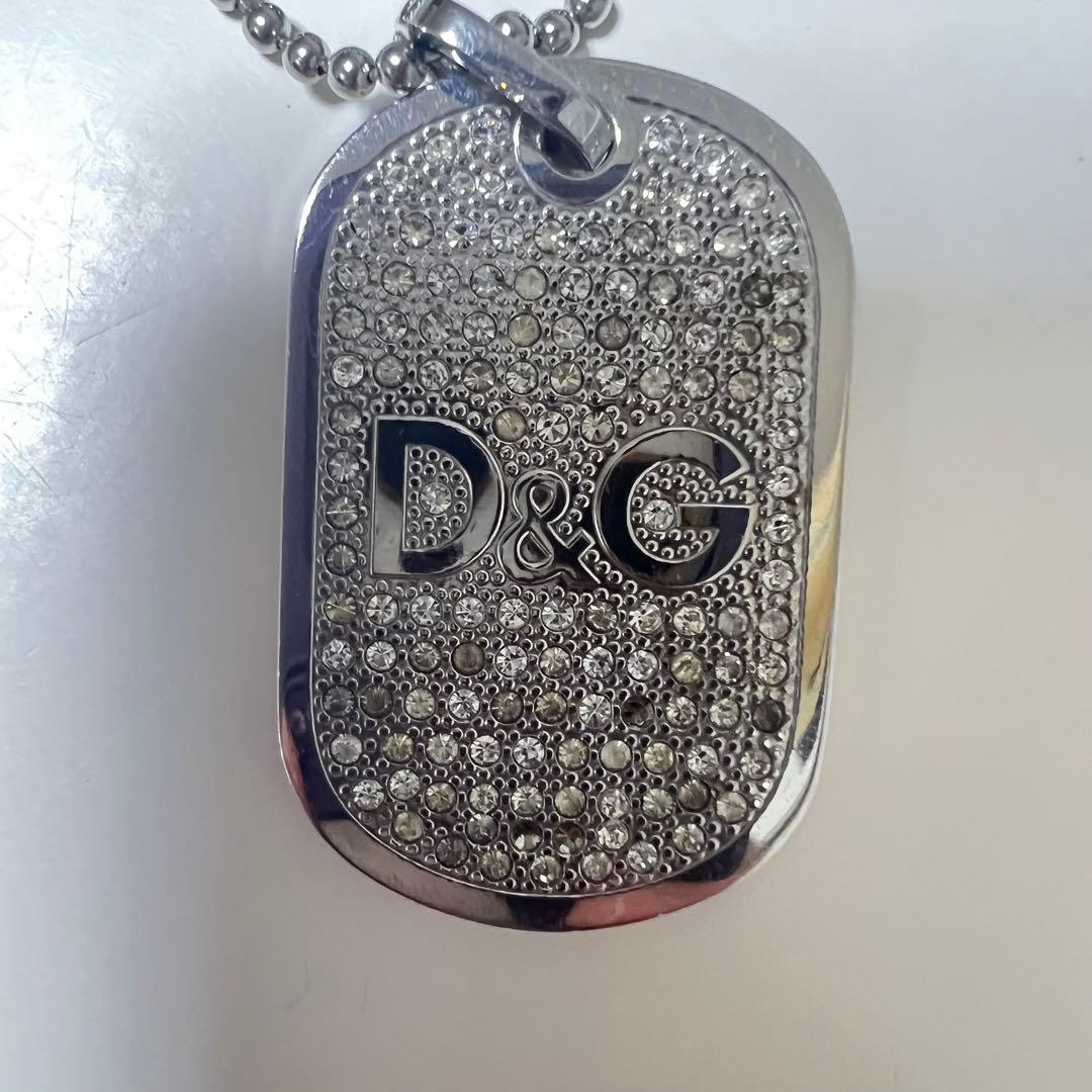 D&G ドルチェ&ガッバーナ ドッグタグ ネックレス シルバー メンズ