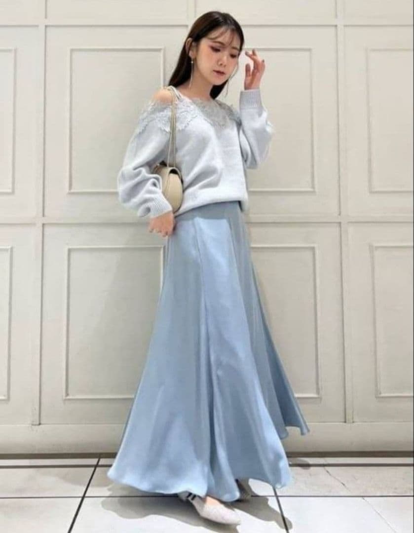 レーストリミングオフショルニットプルオーバー SNIDEL - メルカリ