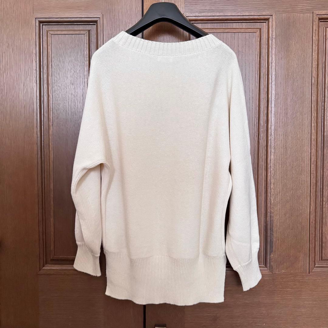 早春コーデ Cruciani ウールカシミヤニット ホワイト クルチアーニ