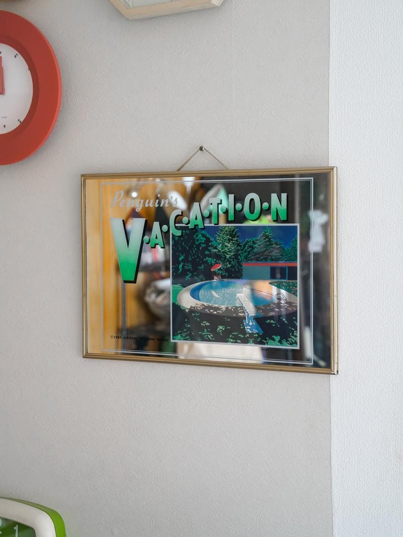 80's 永井博 \"VACATION\" パブミラー ポストモダン