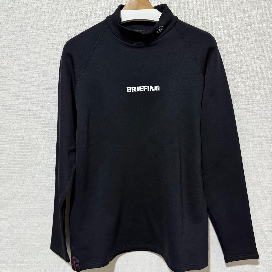 ほぼ未使用 BRIEFING ウォームハイネックシャツ ブラック - メルカリ