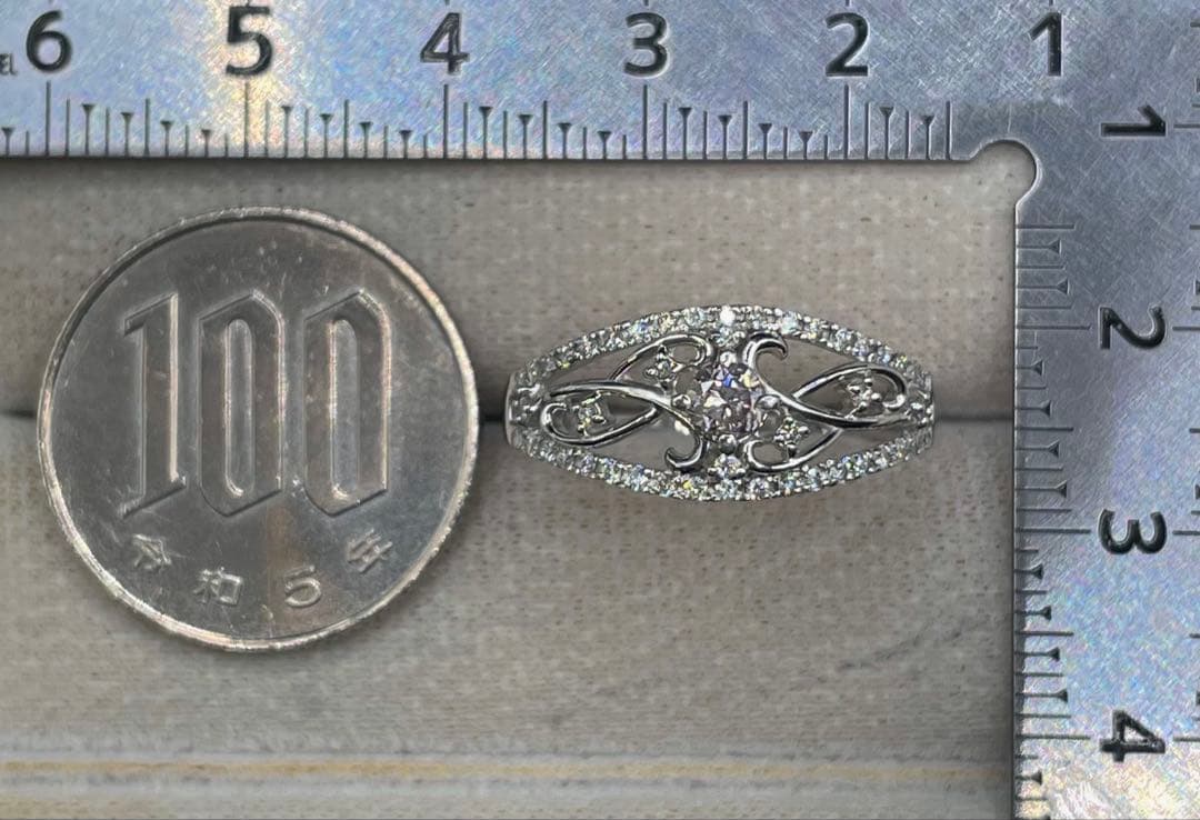専用JL220☆高級 ダイヤモンド0.466ct プラチナ リング 鑑別付
