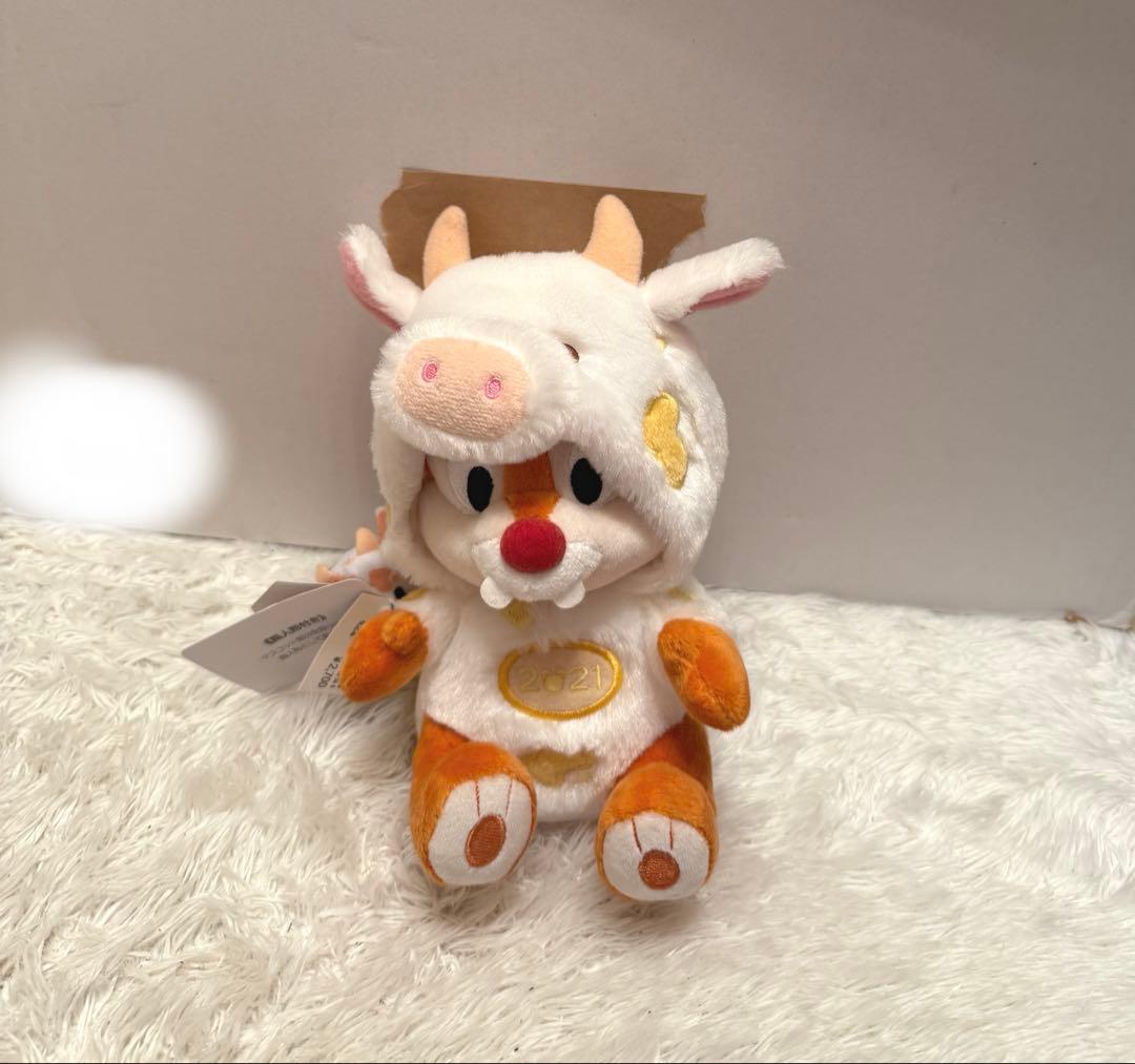 ディズニーリゾート 干支ぬいぐるみ デール 2021うし年 タグ付き