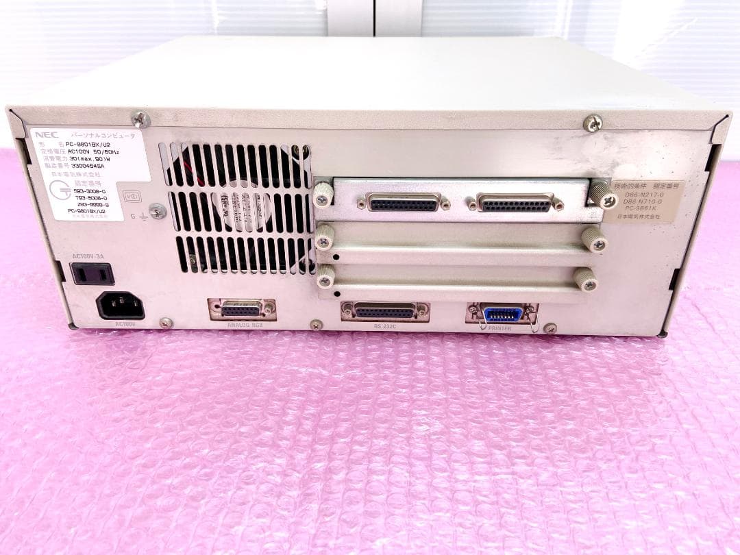 【動作確認済】希少！NEC PC-9801BX/U2 3.5FDD×2