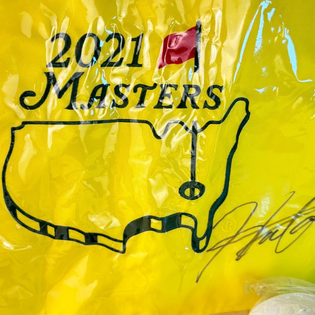 マスターズ2021フラッグ・松山モデルキャップ 松山英樹 直筆サイン