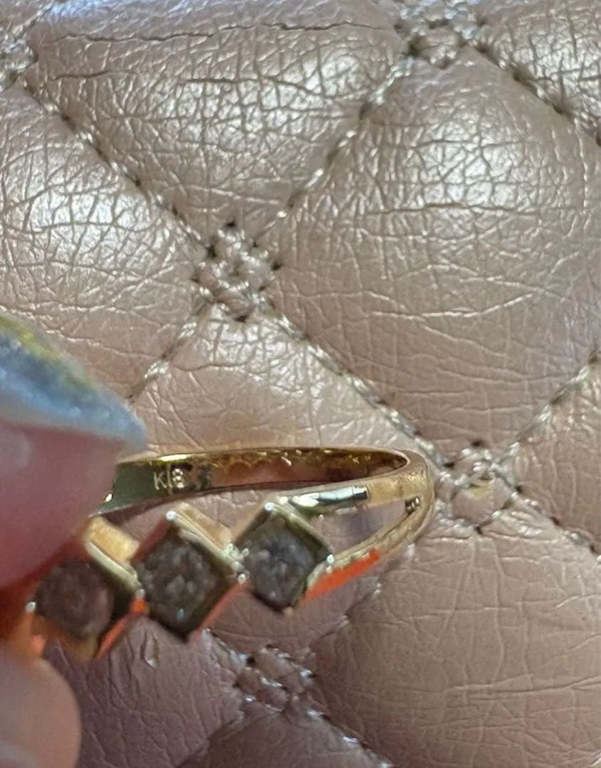 k18 天然ダイヤモンドリング　0.45ct