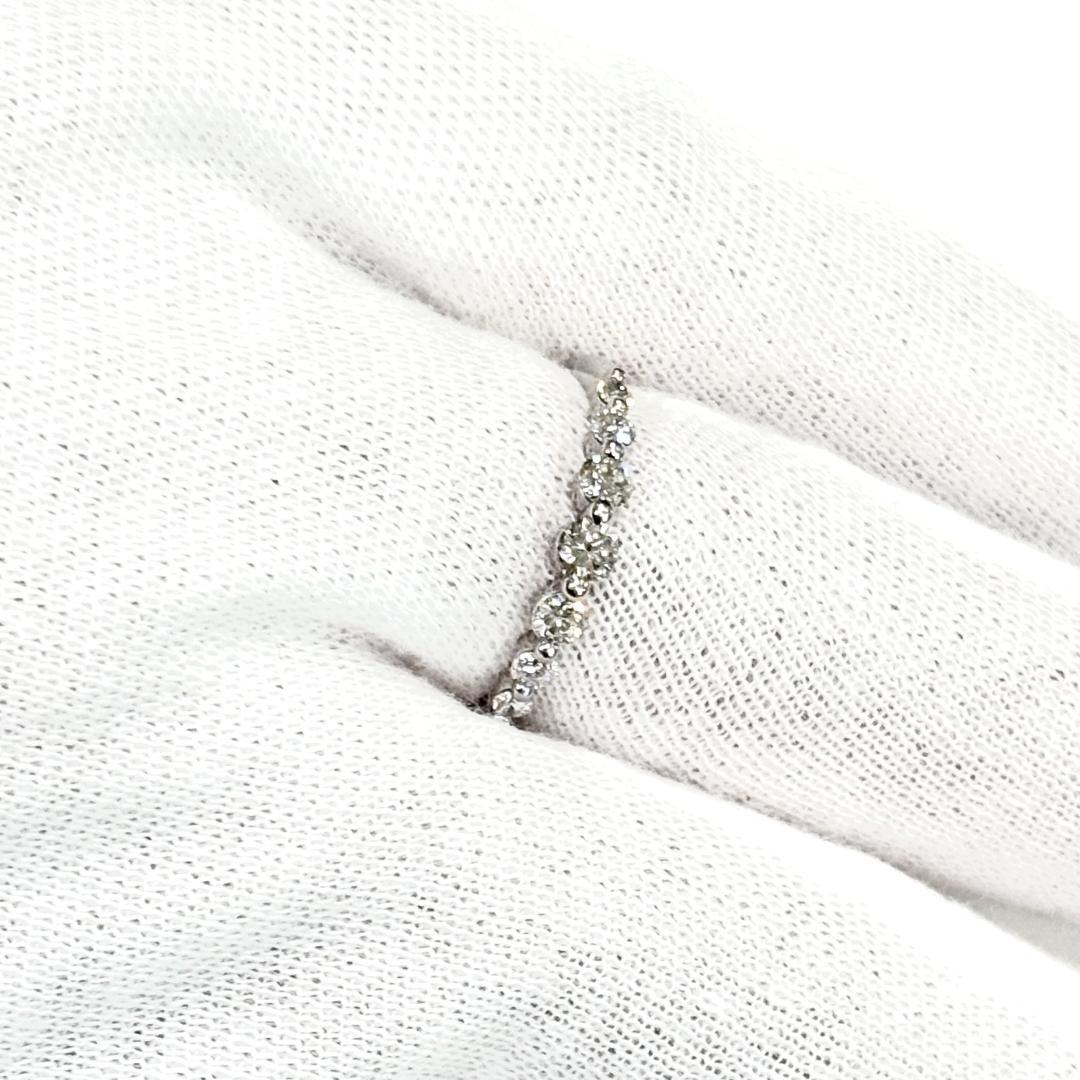 Pt950 ダイヤモンド 0.37ct　7粒　リング　ヴァンドーム青山　11号