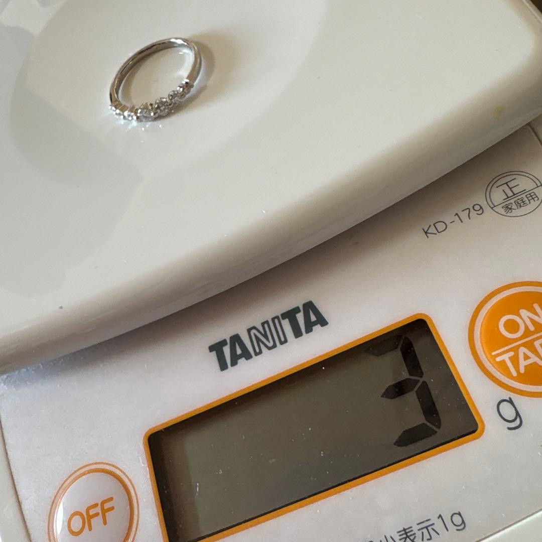 Pt950 ダイヤモンド 0.37ct　7粒　リング　ヴァンドーム青山　11号