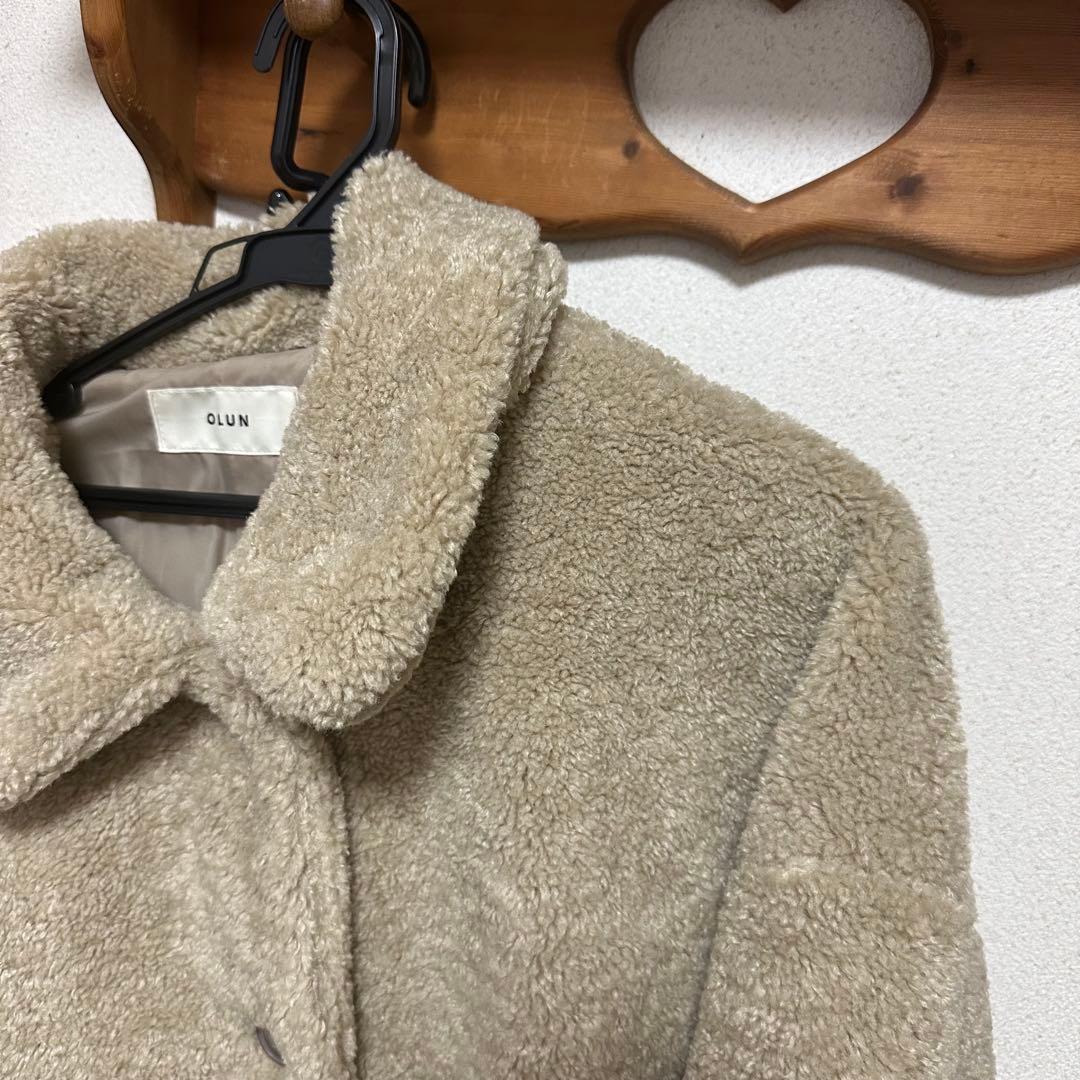 OLUN loose 2way boa coat ベージュ/M size - メルカリ