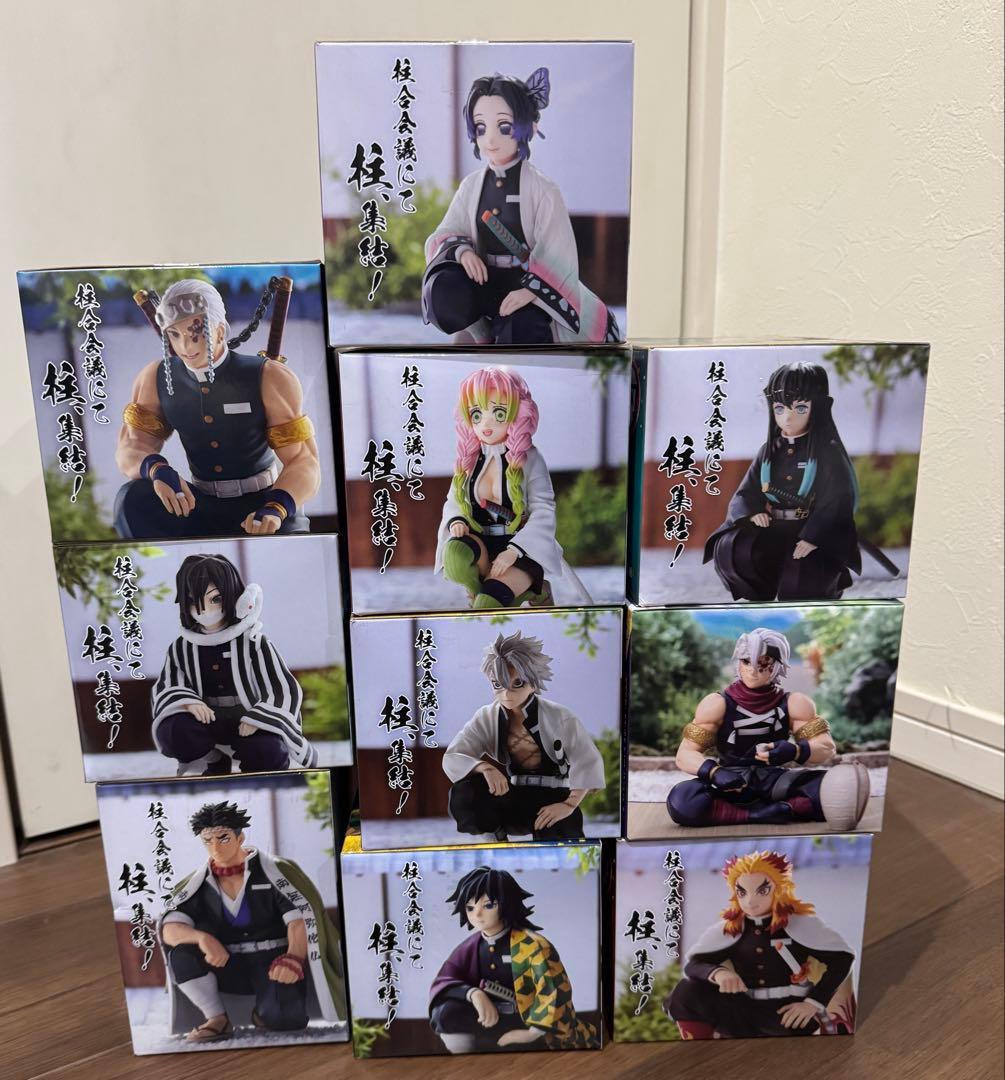鬼滅の刃 ちょこのせ フィギュア 柱合会議 9種 ＋ 宇髄天元 忍装束 計10種
