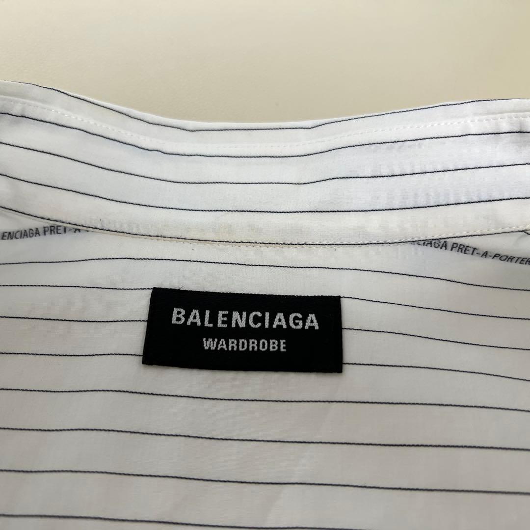 ☆定価14万☆ BALENCIAGA ピンストライプシャツ - メルカリ