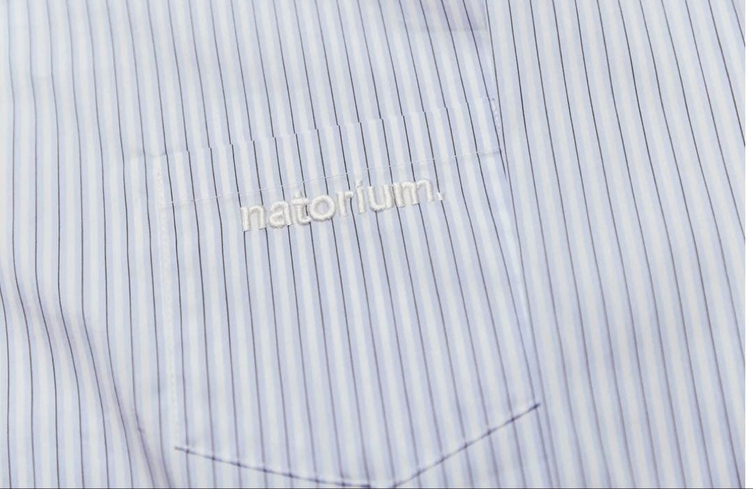 なとり　ストライプシャツ　natorium Stripe-shirt