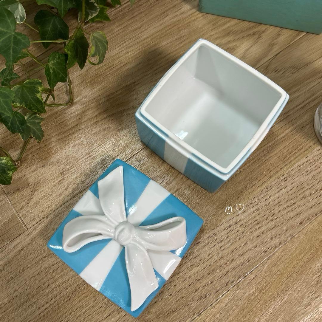ティファニー ブルーボウボックス ラージ プレゼントリボン 小物入れ
