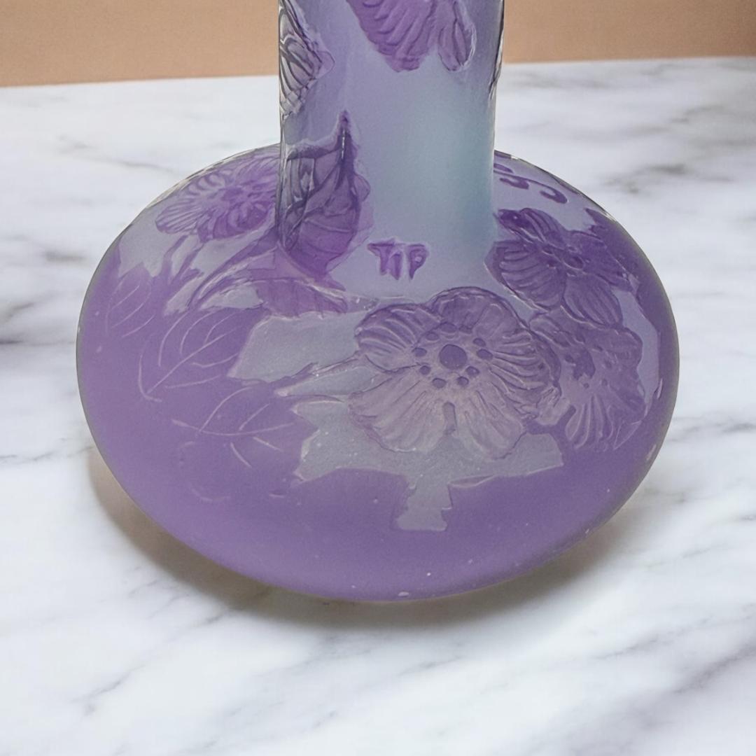 証明書付】エミールガレ 花瓶 高さ21cm 幅9cm カメオ彫り | 激安通販の