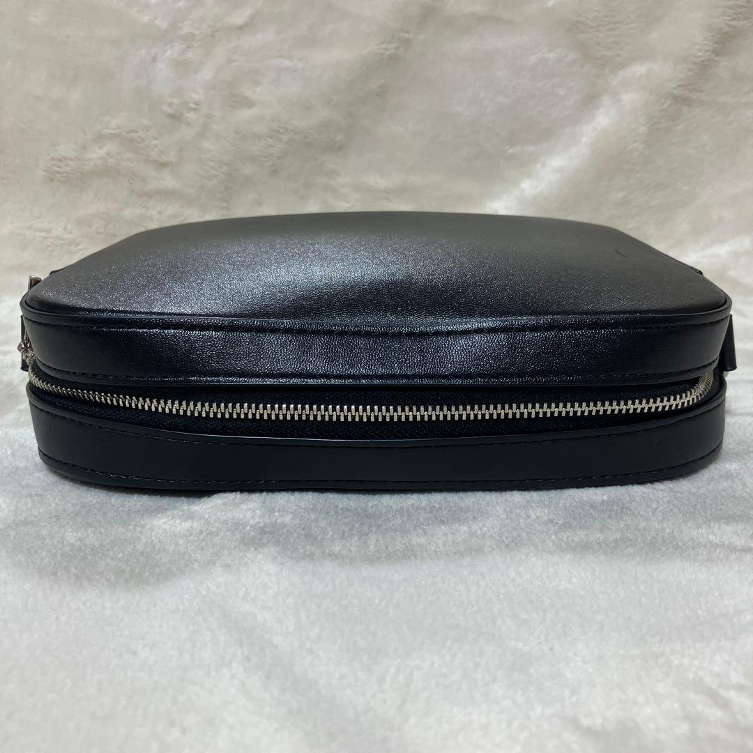 back number 幾何学模様ストラップ バッグ　ユニセックス　ブラック　黒