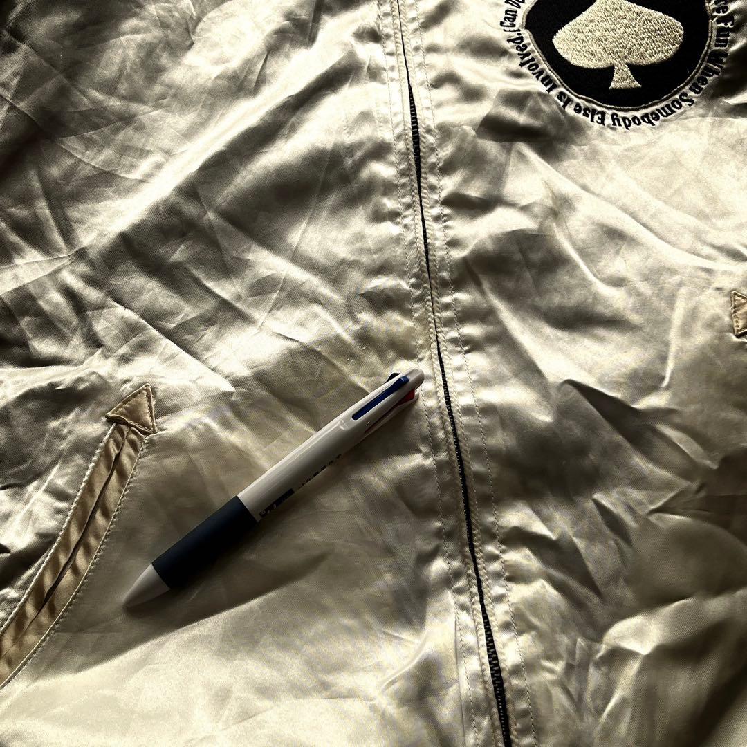 Schott ショット別珍 龍 刺繍 リバーシブル サテン スカジャン M