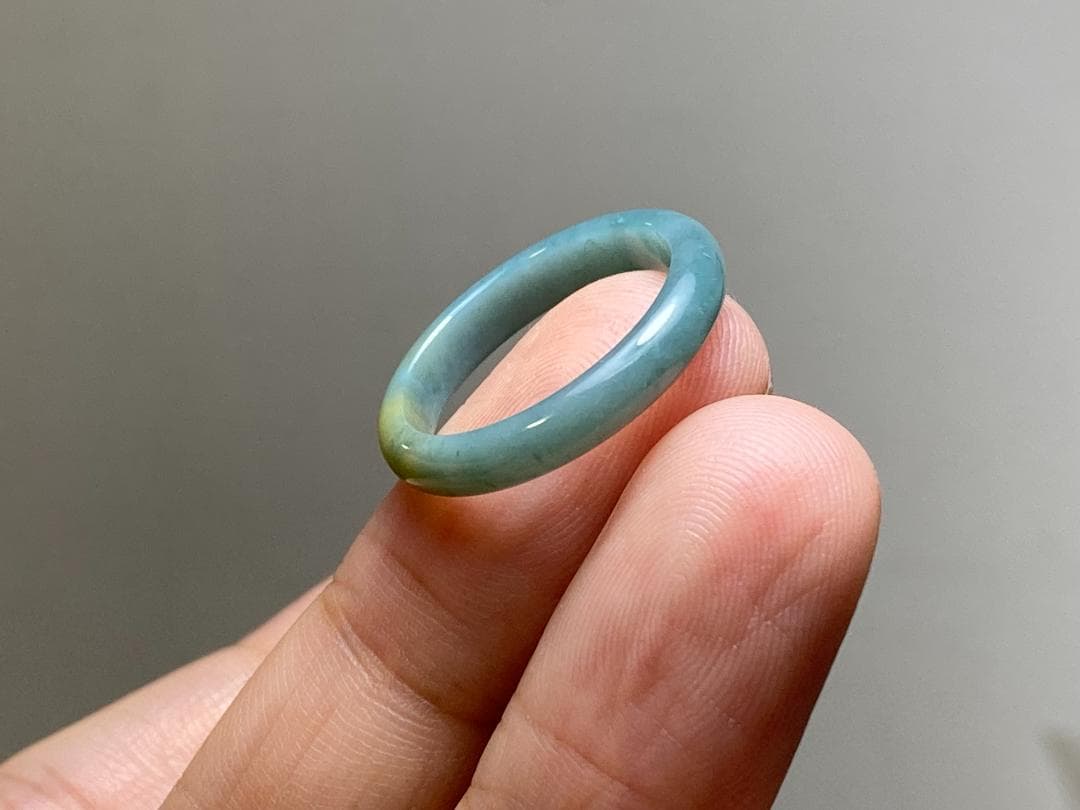 L16-142 糯種 12.0号 黄翡翠 グアテマラ産A貨本翡翠くりぬき リング