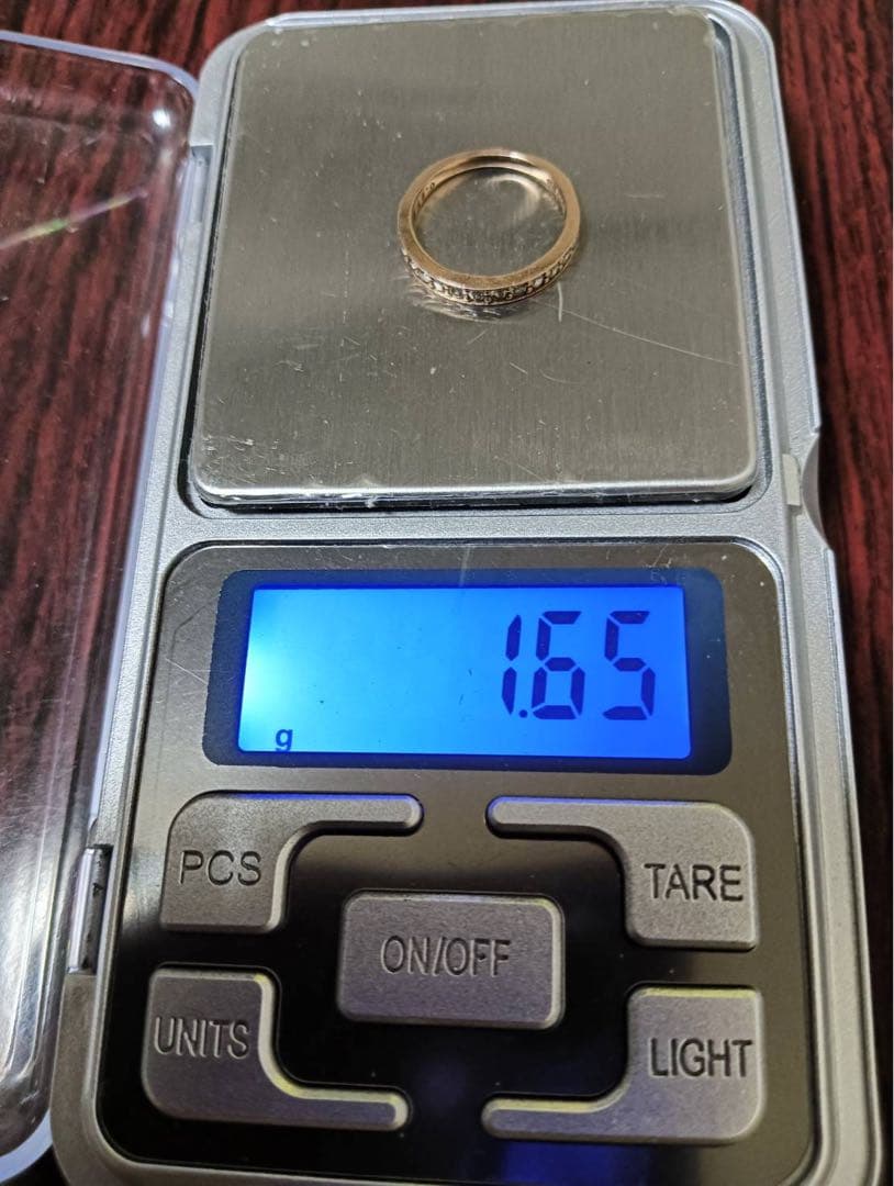 K18 PG 天然ダイヤモンド 0.25ct ハーフエタニティリング