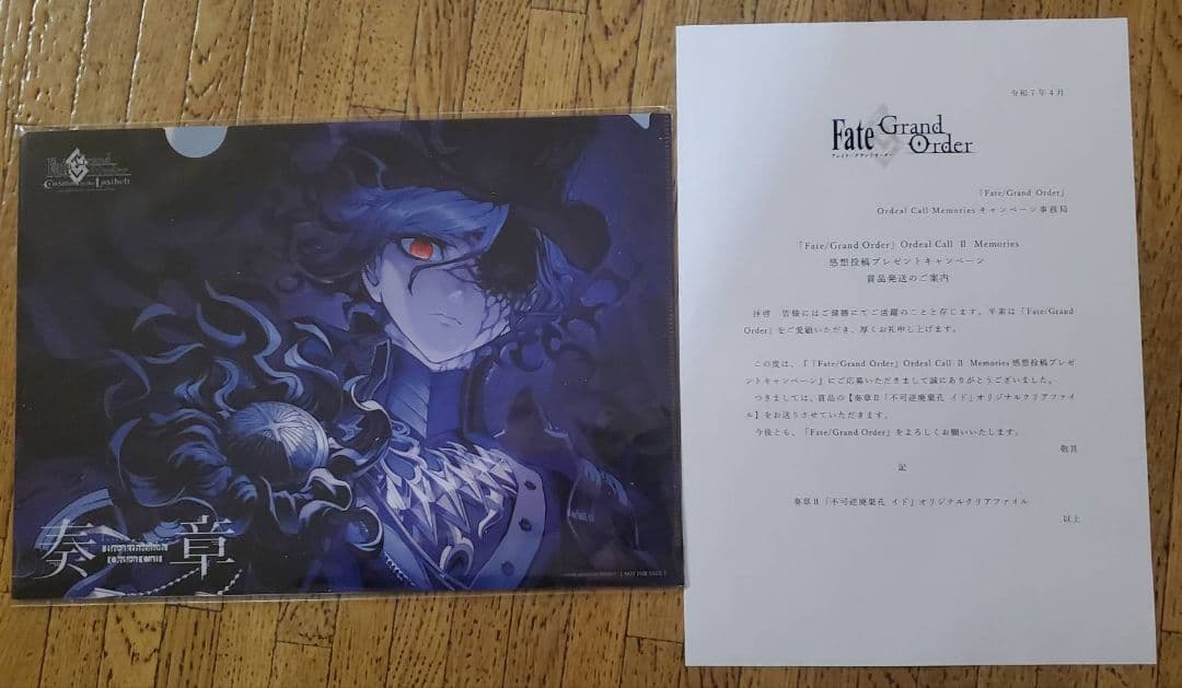 FGO 奏章Ⅱ 不可逆廃棄孔 イド クリアファイル 未開封品 - メルカリ