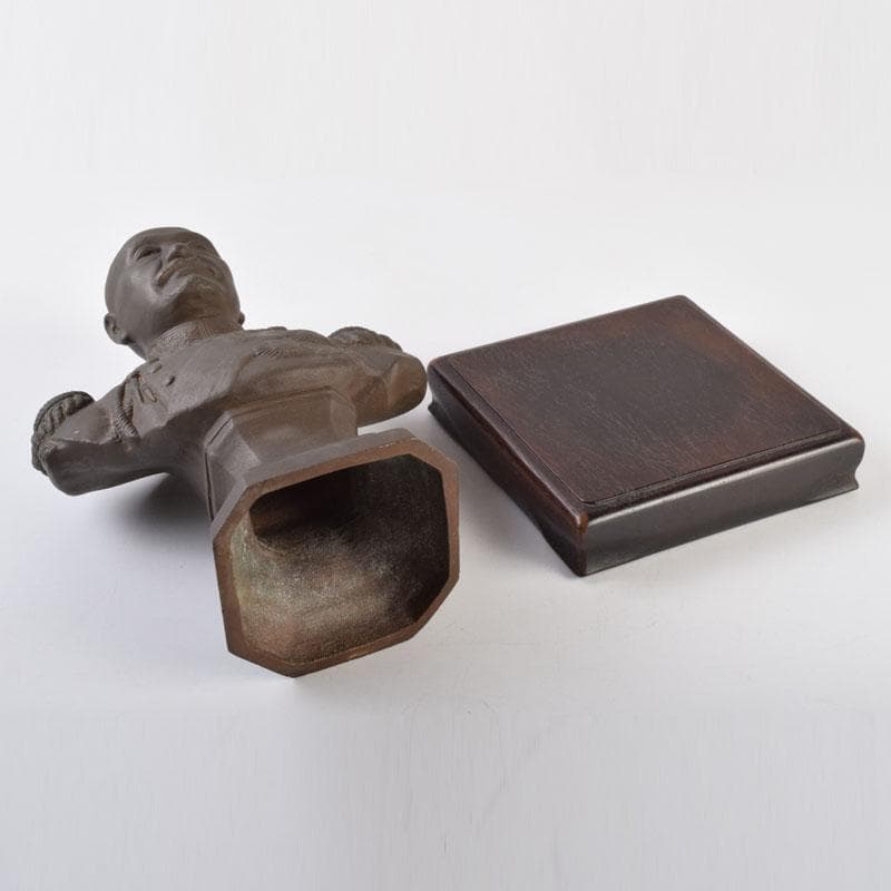 彫刻家 山本瑞雲作 玉定鋳 ブロンズ 東郷元帥像 高さ約23.5cm V8960