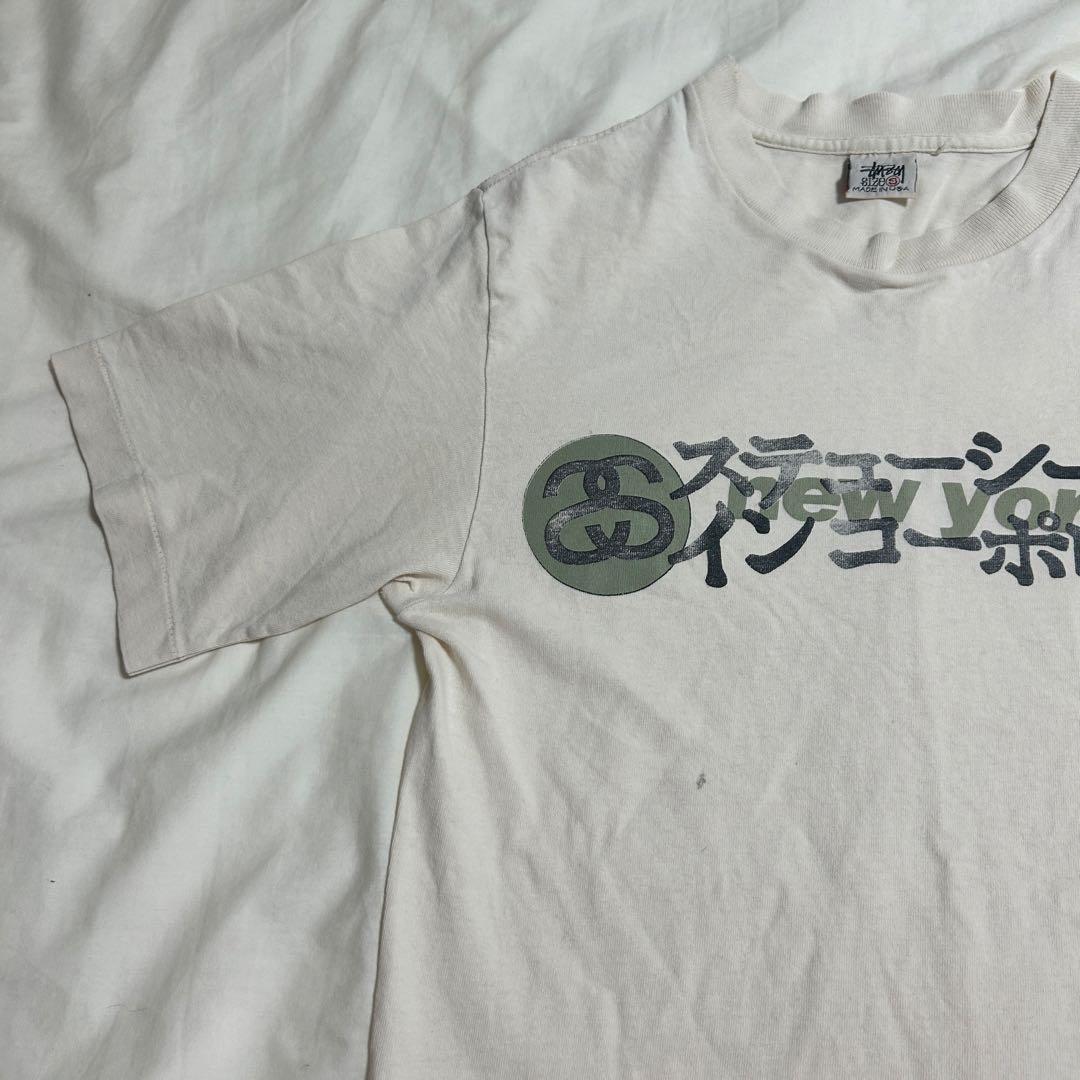 old stussy 90s 白タグ USA製 カタカナ tシャツ S - メルカリ