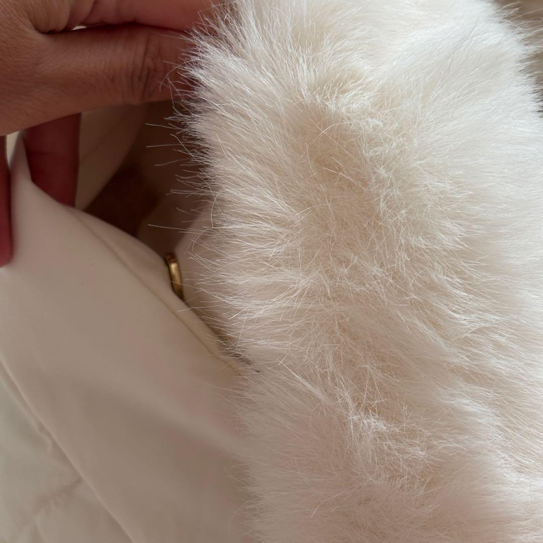 Kate Spadeケイトスペード フード付きロングダウンジャケットホワイト