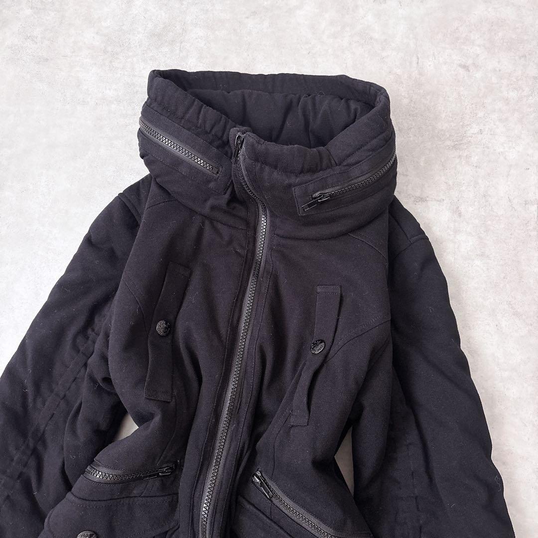 00s Y2K ギミック ハイネック中綿ジャケット 平成ギャル テック