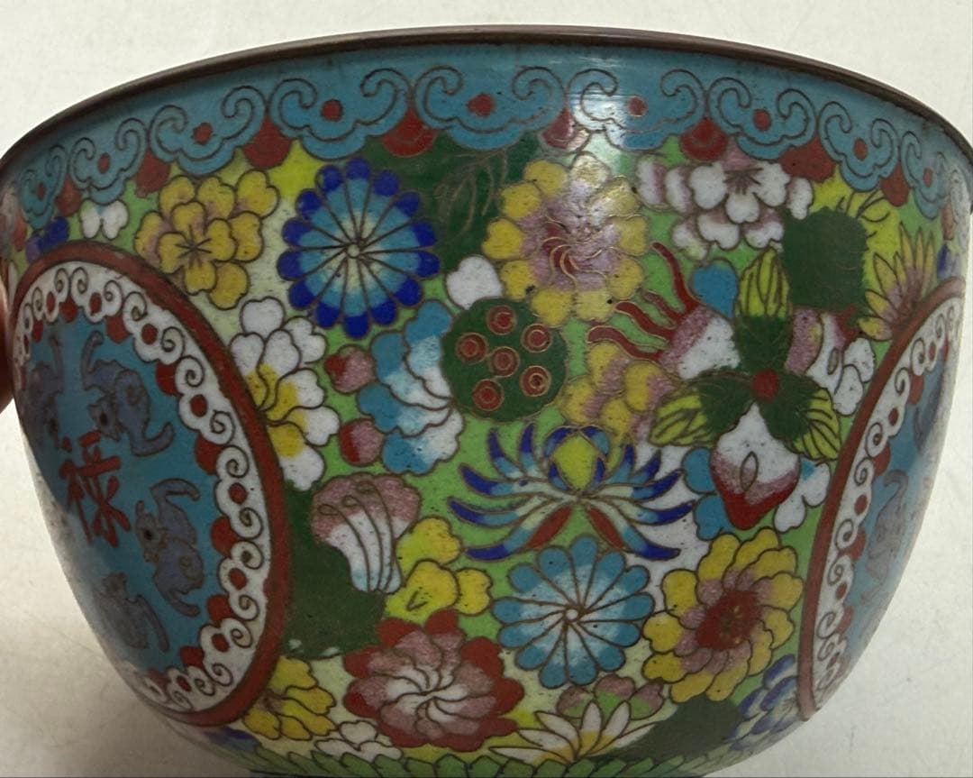 中国 民国期 七宝焼 福禄寿碗1対 景泰藍 送料込み251217 - メルカリ