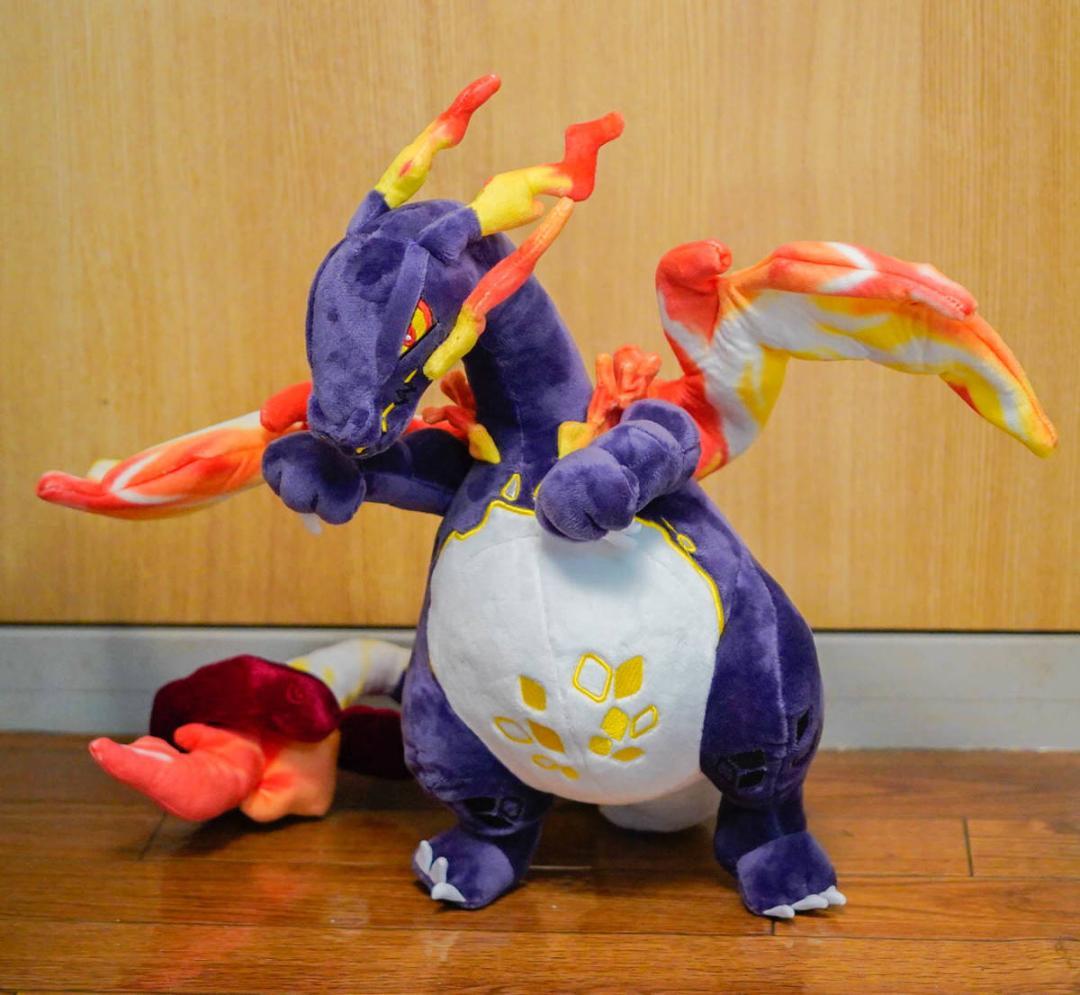 リザードン ぬいぐるみ キョダイマックス 色違い 38cmリボン袋付