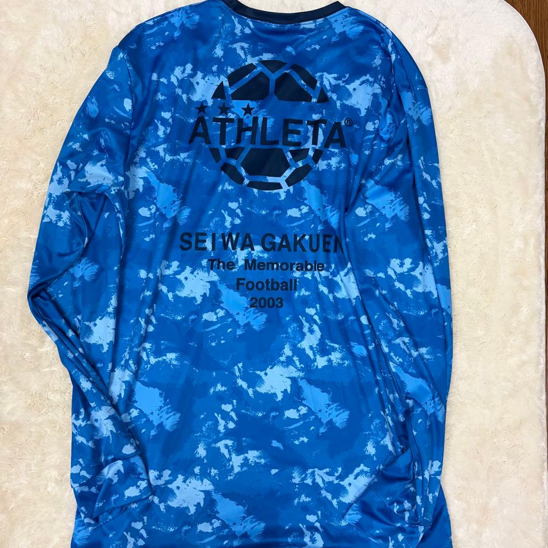 聖和学園 サッカー部 トレーニングウェア 選手支給品 長袖 迷彩柄 青