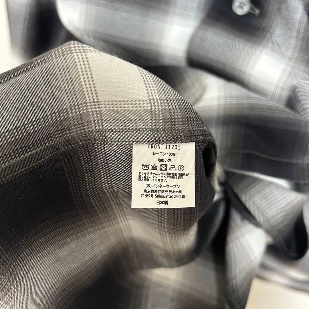 FRONT 11201 オリジナル オンブレチェックシャツ Lサイズ - メルカリ