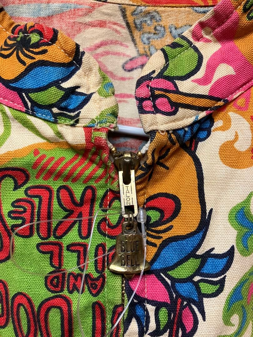 70s モンスター 総柄ジャケット ビンテージ XL ヴィンテージ 70年代