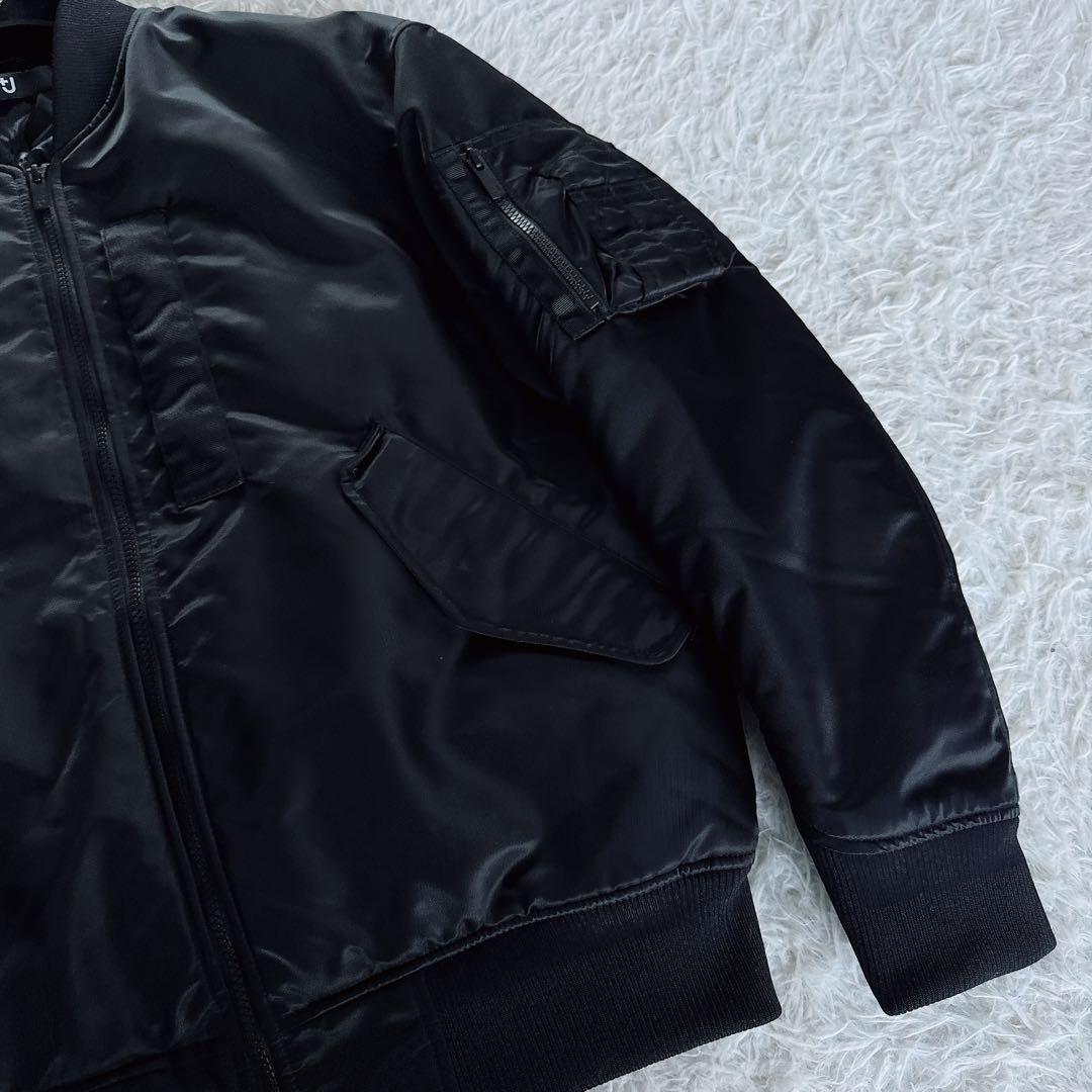 UNIQLO】＋J ハイブリッドダウンオーバーサイズMA-1ブルゾン 黒 M