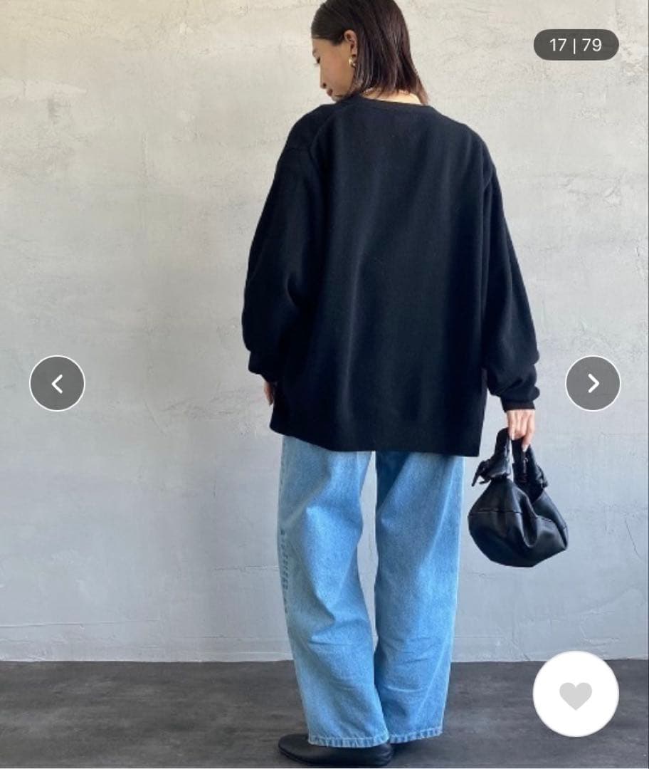 DANTON ラムウール Vネックカーディガン ブラック ユニセックス 40