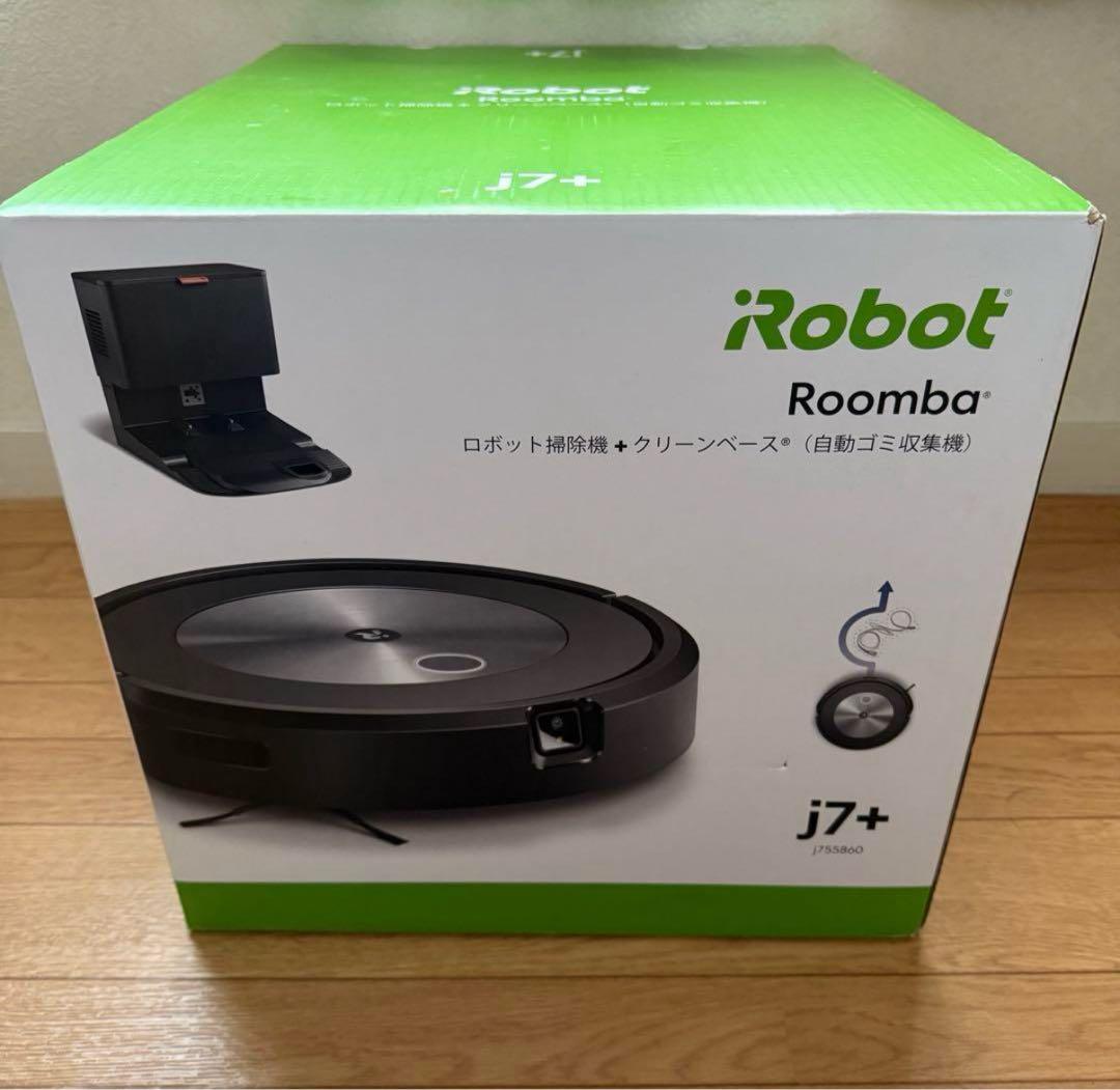 未使用未開封 iRobot Roomba j7+ J755860 ルンバ j7+ J755860 ロボット掃除機 マッピング 全自動 協力吸引 アイ