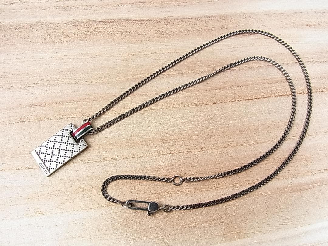 ねぎとろ様用正規品美品GUCCIグッチ ディアマンテ SV925ネックレス男女