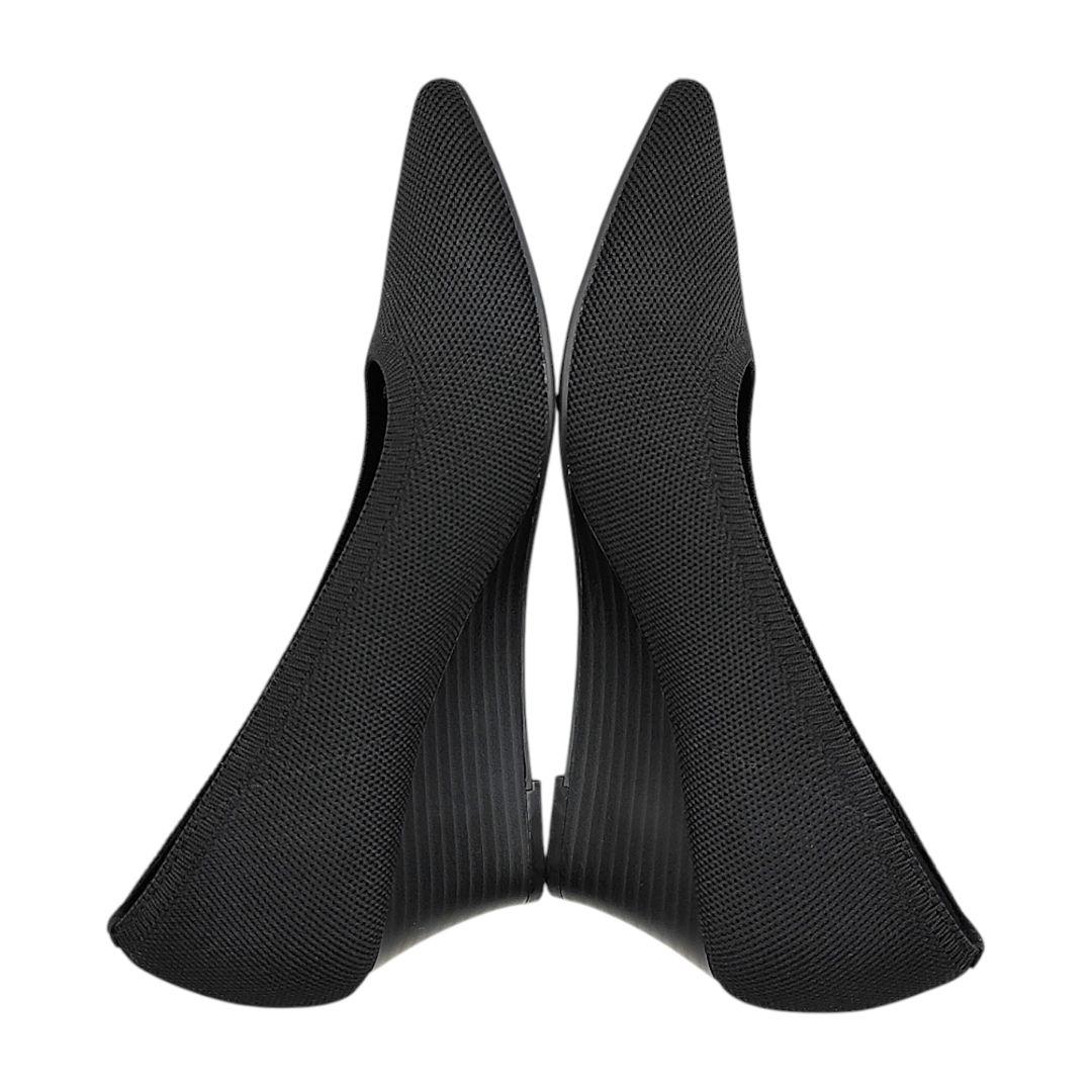 未使用級 VIVAIA 37 23.5 ブラック ウエッジソール パンプス - メルカリ