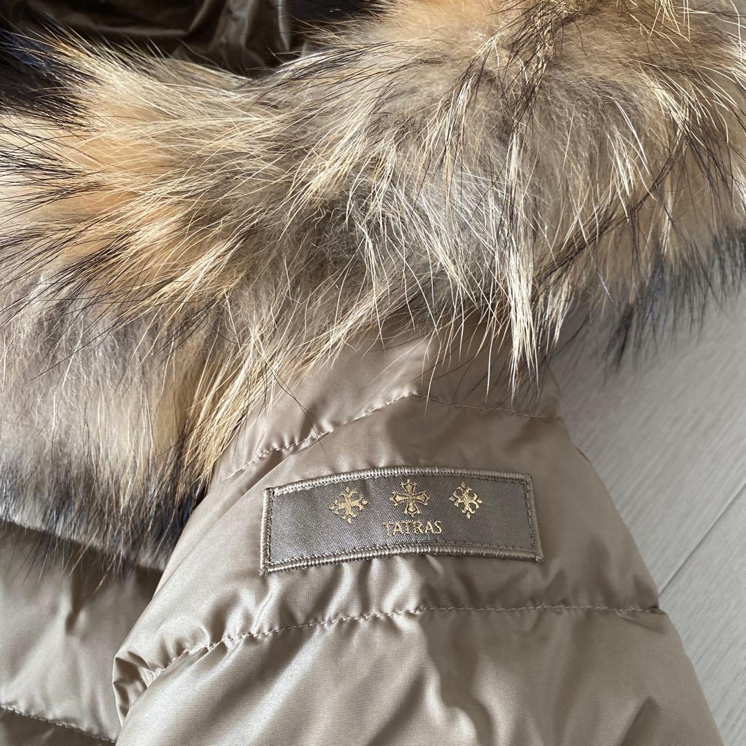 TATRAS フード付きダウンジャケット ベージュ マーレ リバーシブル