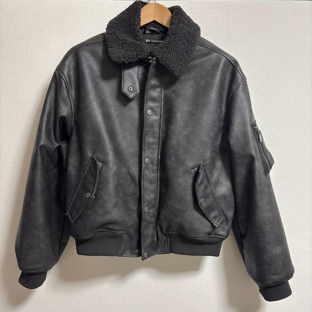 ZARA デタッチャブルフェイクレザージャケット Sサイズ - メルカリ