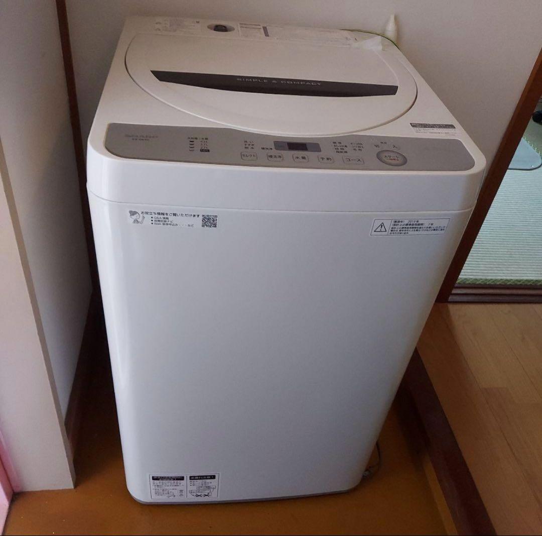 19年製　美品　SHARP 全自動洗濯機 ES-GE4C-T 4.5kg