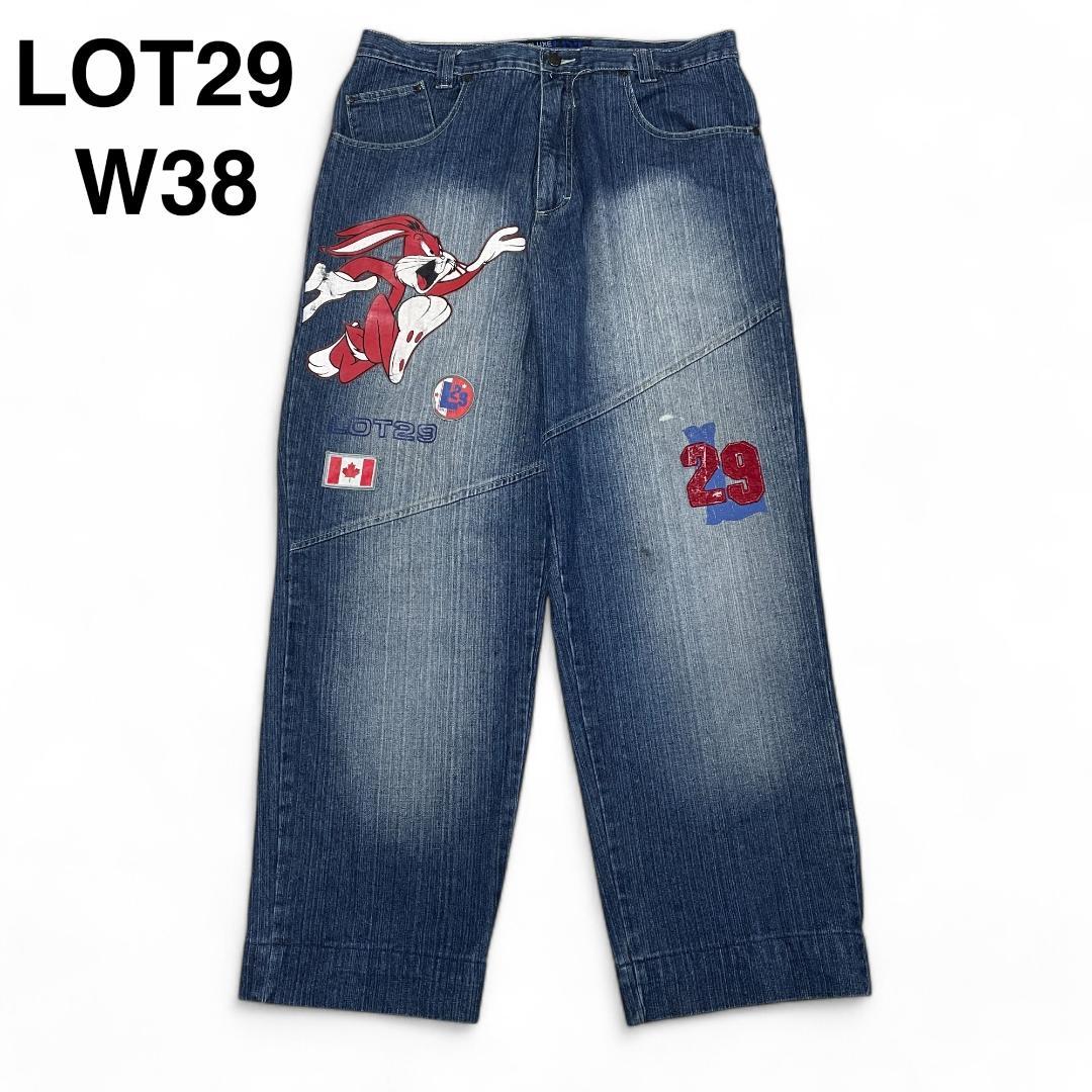 LOT29バギーデニムジーンズストリートb系ルーニーテューンズw38ロット