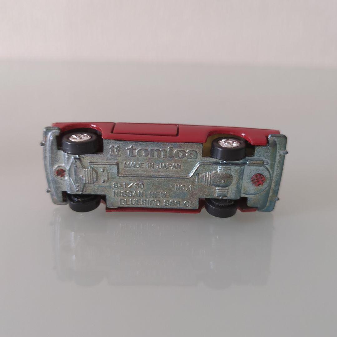 【美品】黒箱 トミカ 1/60 ブルーバードSSSクーペ 赤