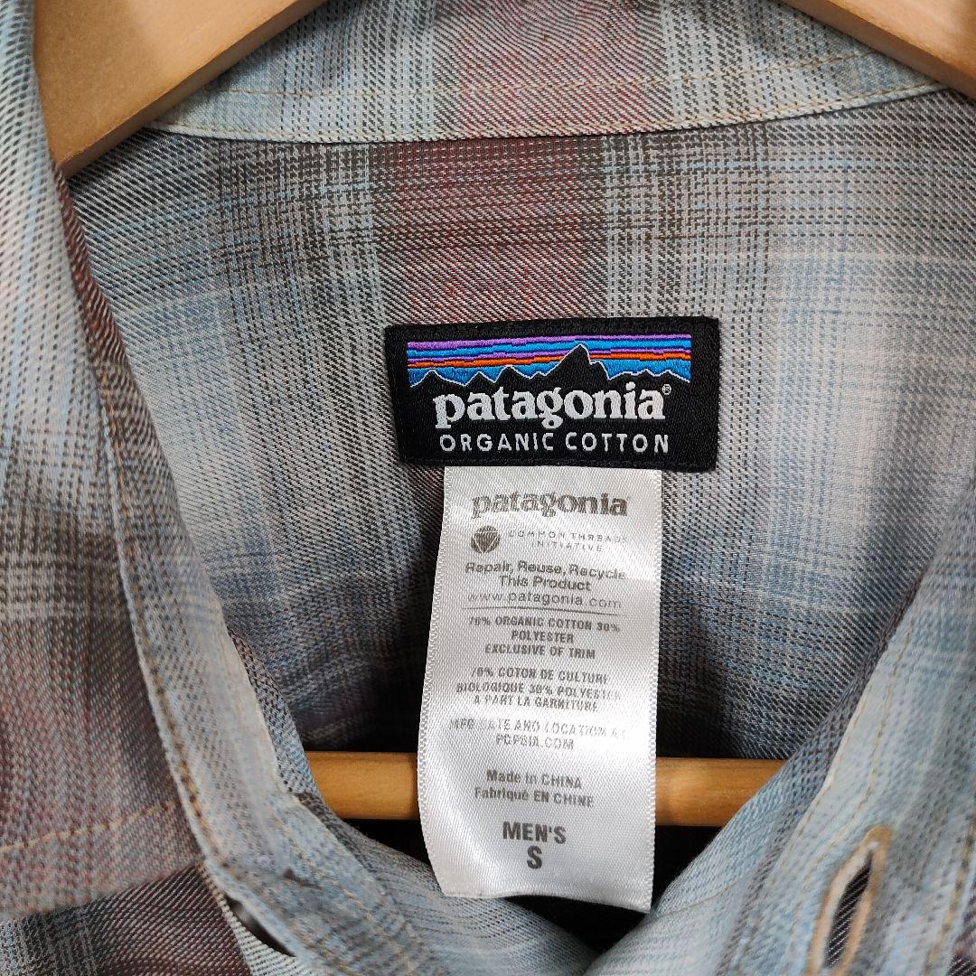 パタゴニア バックショットシャツ オンブレチェック S 53856 レッド系