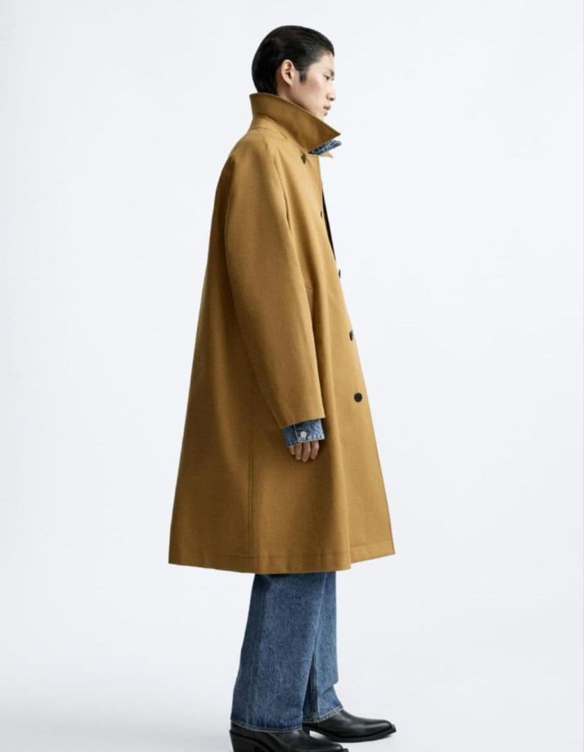 スタジオニコルソン×ZARA オーバーサイズ コットン トレンチコート S-M