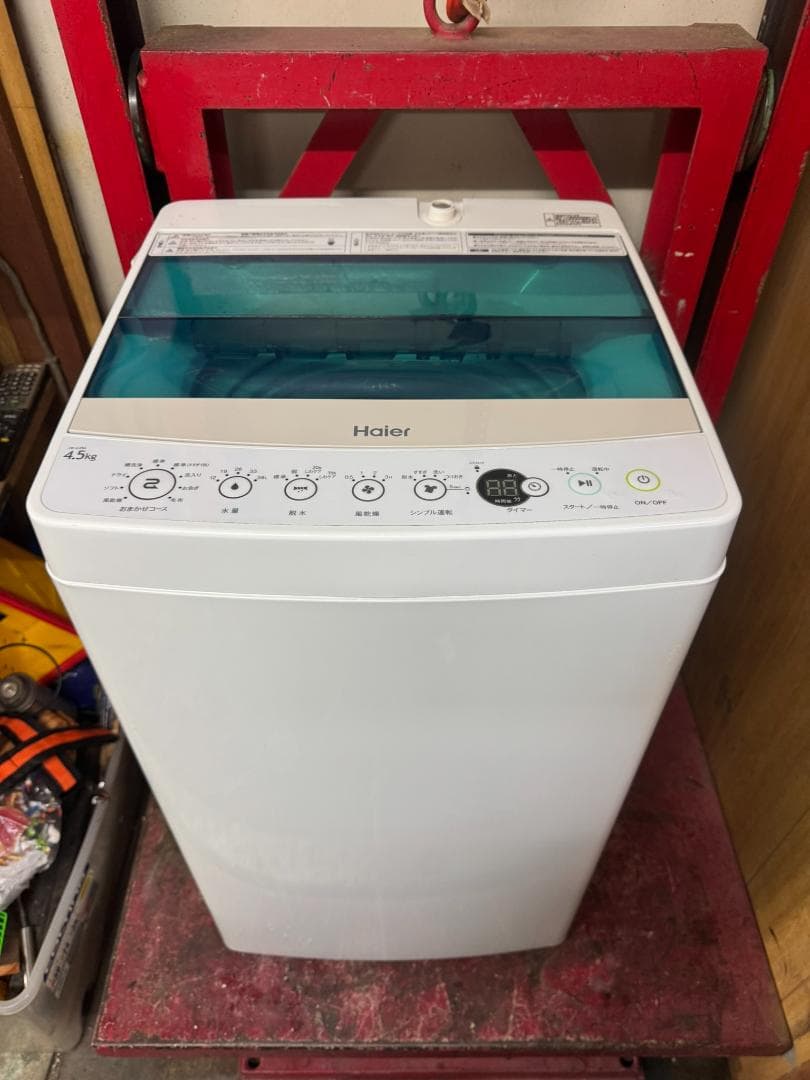(4443)HAIER　ハイアール洗濯機 4.5KG JW-C45A 2019年