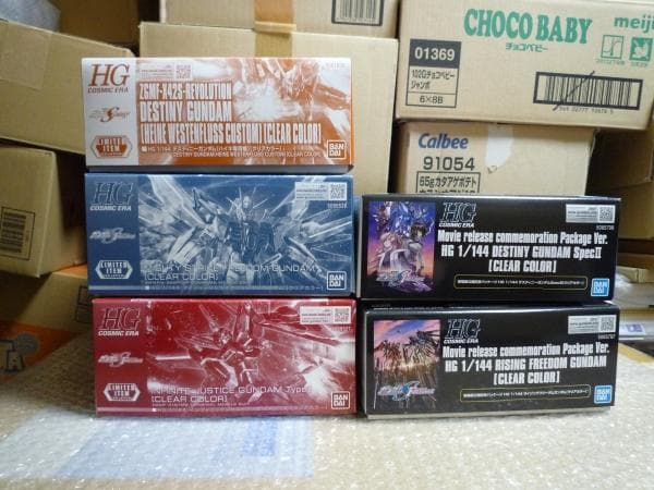 HG ガンダムSEED系 クリアカラー 5点 + MG ザクウォーリア ライブ